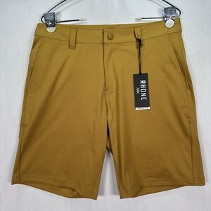 Rhone Commuter Shorts 9" Mens 30 Brown Flex-Knit‎ Golf Travel Casual NWT